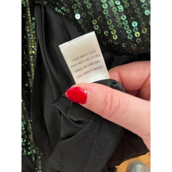 In Loom Morning Lavender Sequin Wrap Dress Size 1x - Picture 9 of 9